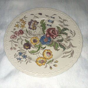 Vintage VERNON KILNS May Flower Round Platter  14"